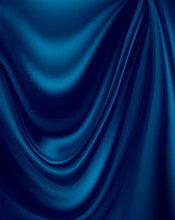Abstract Luxury Cloth, Liquid Wave Or Wavy Folds Of Grunge Silk Texture Satin Velvet Material. Silk Drapes Background For Elegant Wallpaper.