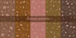 © Lala - Autumn and winter concept patter collection. Autumn leaves and acorns and berries decoration on boho tone colors background. Autumn patter vector illustration.