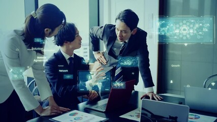 Fototapete - ビジネスとデータ分析　経営戦略