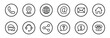 © OLYVIA - Contact us icon set. Web icon set. Website set icon vector