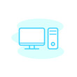 © icon corner - Illustration Vector graphic of PC icon. Fit for computer, desktop, modern, hardware etc.