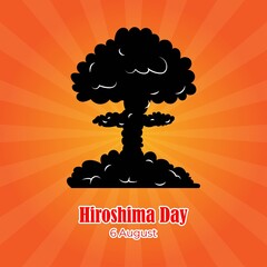 vector illustration for Hiroshima  nuclear attack day