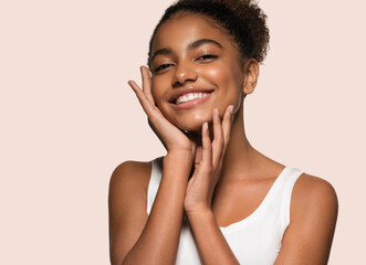 african american woman beauty healthy skin natural beauty happy smile