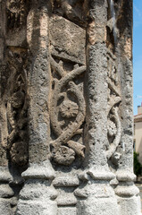 Canvas Print - Décoration médiévale de l'église de Saint-Saturnin, Puy-de-Dôme, France