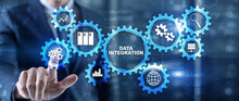 Data Integration Business Internet Technology Concept. Mixed Media