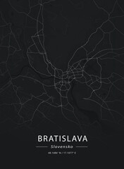 Sticker - Map of Bratislava, Slovakia