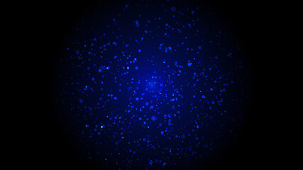 Wall Mural - dark blue particle globe particle technology background