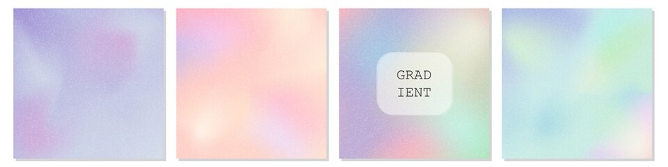 set of modern gradient vector background in pastel colors