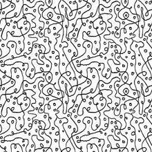 Abstract Black And White Seamless Pattern
