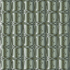  Silver metallic gradient with repeat Pattern . Abstract metallic background.