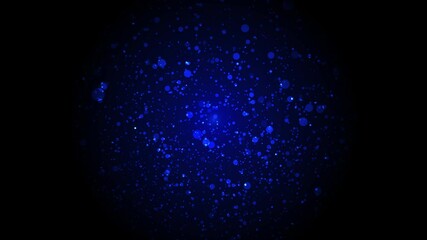 Wall Mural - Dark blue particle globe particle technology background 