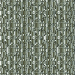  Silver metallic gradient with repeat Pattern . Abstract metallic background.