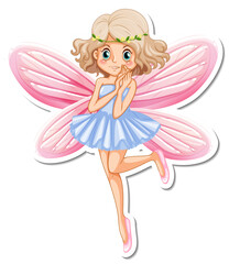 Wall Mural - Beautiful fairy cartoon character sticker