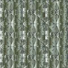 Silver metallic gradient with repeat Pattern . Abstract metallic background.