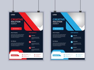 Business conference flyer template vector design. Flyer 2 page template. Brochure design. Modern flyer design