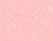 Women health, hygiene and contraception seamless background pattern.