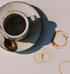 Poster - Aerial view of hot coffee