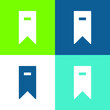 © LIGHTFIELD STUDIOS - Bookmark Flat four color minimal icon set