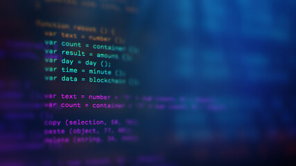 Wall Mural - abstract programming illustration. cloud technology data security concept. binary code internet tech