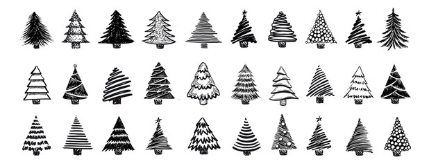 Wall Mural - christmas tree design, vector set.