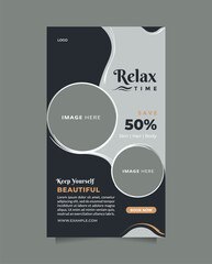 Wall Mural - creative and modern beauty care promotion design. flat design vector with a photo collage. usable fo