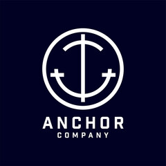 Wall Mural - Anchor Logo Design, Marine Retro Emblems