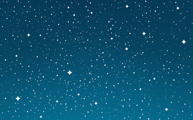 Wall Mural - cosmos flat stars. space gradient background. starry sky wallpaper. galaxy with stardust. cosmic nig