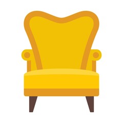 Wall Mural - Luxury armchair icon flat isolated vector