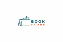 Vector Book Logo Design Concept, Usable Logo For Education Logo,printing,publisher, Book Store, Online Curse, Web Icon Logo Design Template