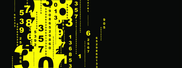 Creative and modern background with numbers.	