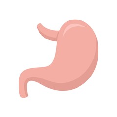 Sticker - Human stomach icon flat isolated vector