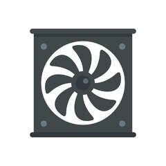 Poster - Ventilator icon flat isolated vector