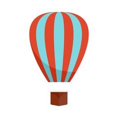 Poster - Air balloon icon flat isolated vector