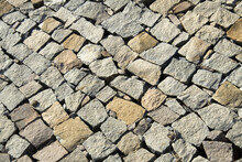 Diagonal Pattern Of A Layered Unevenly Dressed Stone Wall