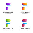 © Amelia - letter F logo concept with 3d colorful style