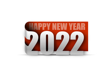 Happy New Year 2022 Text Typography Design Patter, Vector illustration.