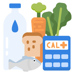 Poster - calorie intake flat icon