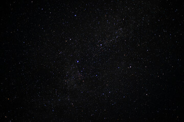 starry sky in the northern hemisphere, stars in the sky in summer July 2021. astrophotography in real time