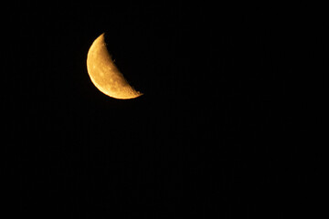 Wall Mural - orange and yellow moon by the sea