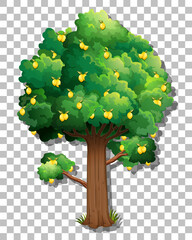 Sticker - Lemon tree on transparent background