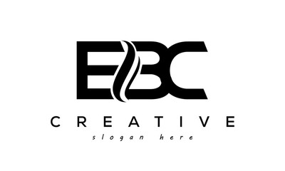 Letter EBC creative logo design vector