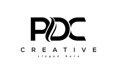 Letter PDC creative logo design vector	