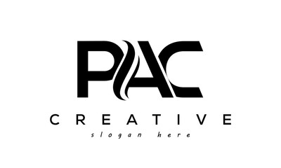 Letter PAC creative logo design vector	