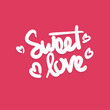 sweet heart love valentine romance quote text typography design graphic vector illustration