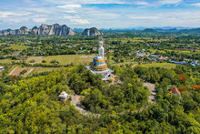 Wat Nong Hoi Park Buddha Statue And Temple, In Ratchaburi, Thailand