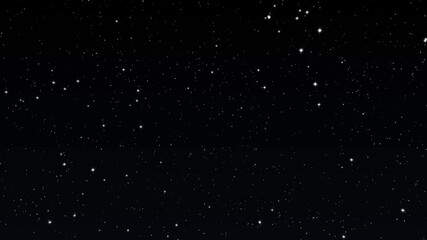night starry skies with twinkling stars. slowly shimmering or blinking stars in a black night sky mo