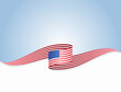 © Khvost - American flag wavy abstract background. Vector illustration.