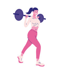 Poster - woman weight lifting