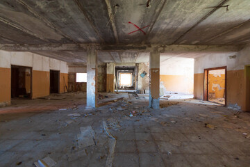 Wall Mural - room in an empty abandoned building