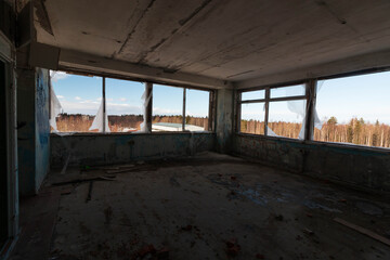 Canvas Print - room in an empty abandoned building